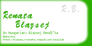 renata blazsej business card